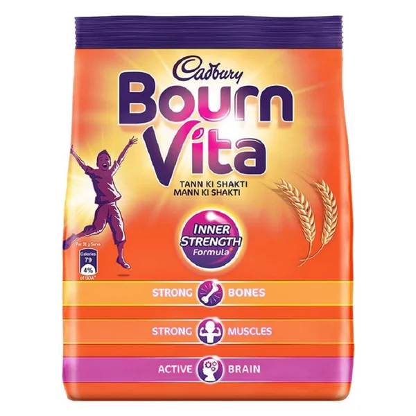Cadbury Bournvita Nutrition Powder 500 gm Refill Pack | Inner Strength Formula | For Strong Bones, Muscle &amp; Active Brain | Nutritional Drink For Kids, Pack of 1