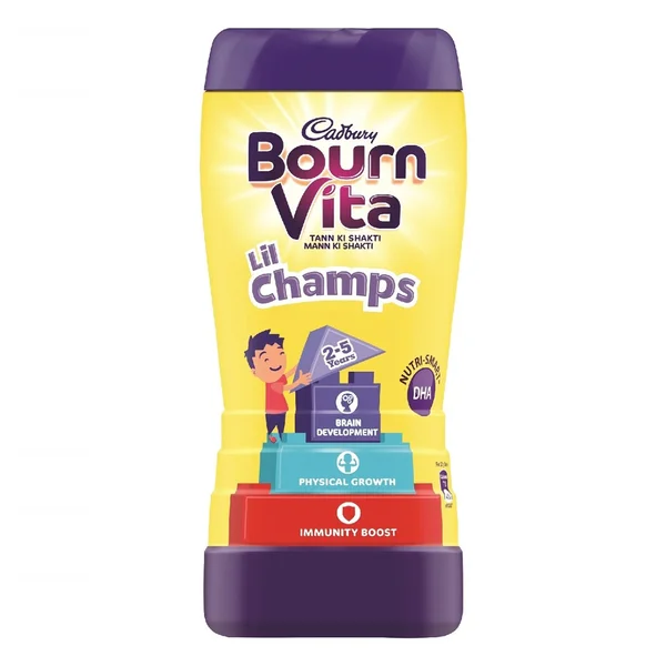 Cadbury Bournvita Lil Champs Nutrition Powder for 2 to 5 Years Kids, 200 gm Jar, Pack of 1