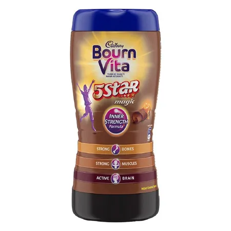 Cadbury Bournvita 5 Star Magic Nutrition Powder, 500 gm Jar
