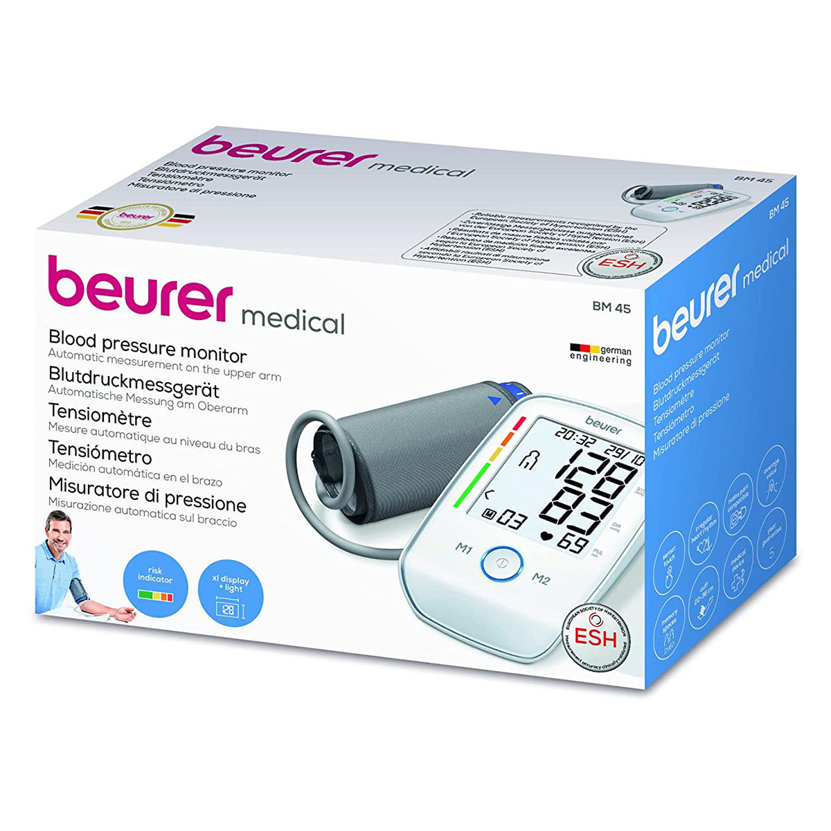 Beurer BM 45 Upper Arm Blood Pressure Monitor, 1 Count, Pack of 1 