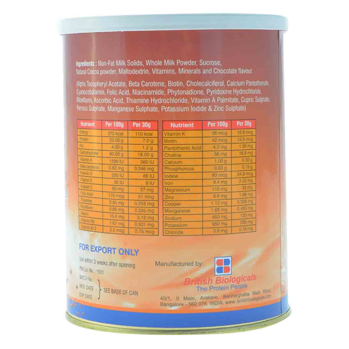 B-Protin Chocolate Flavour Powder, 500 gm Jar, Pack of 1 B-Protin Chocolate Flavour Powder, 500 gm Jar, Pack of 1