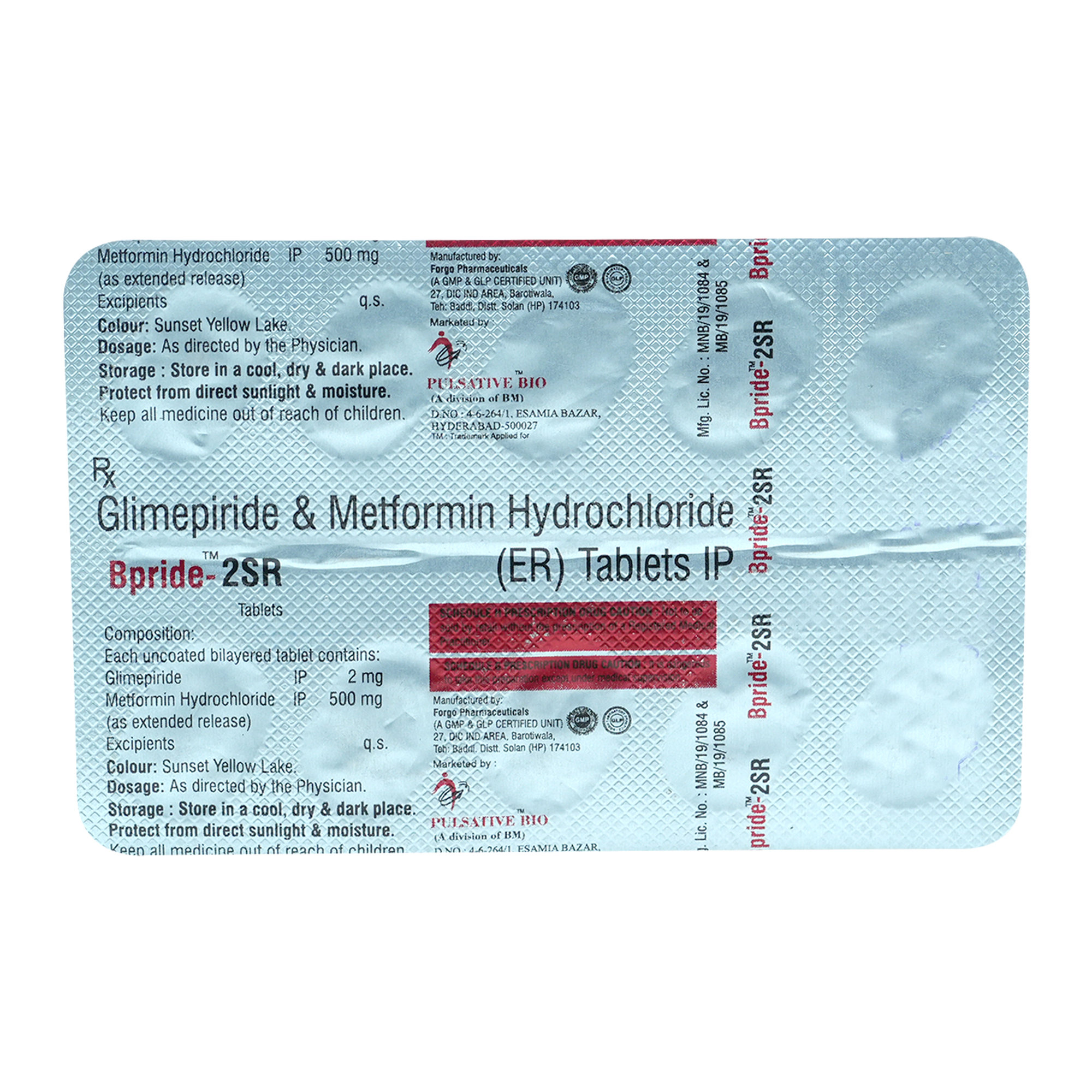 Bpride-2SR Tablet 10's, Pack of 10 TABLETS Bpride-2SR Tablet 10's, Pack of 10 TABLETS