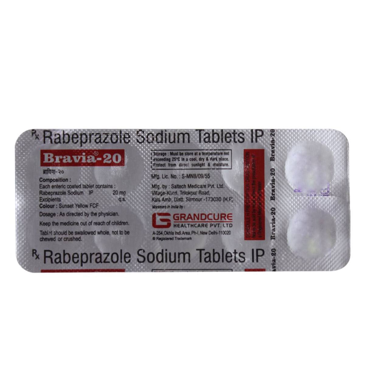 Bravia 20 Tablet 10's, Pack of 10 TABLETS Bravia 20 Tablet 10's, Pack of 10 TABLETS