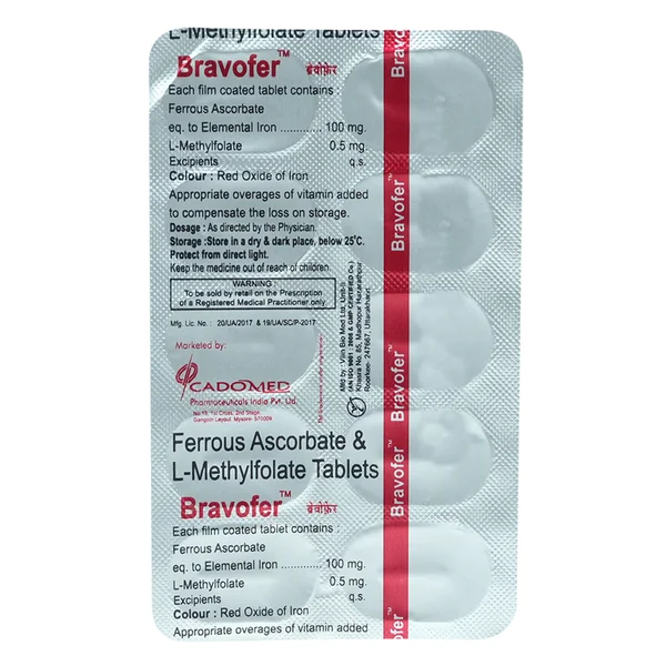Bravofer Tablet 10'S, Pack of 10 TABLETS
