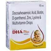 Brain DHA Plus Orange Flav Drop 15 ml, Pack of 1