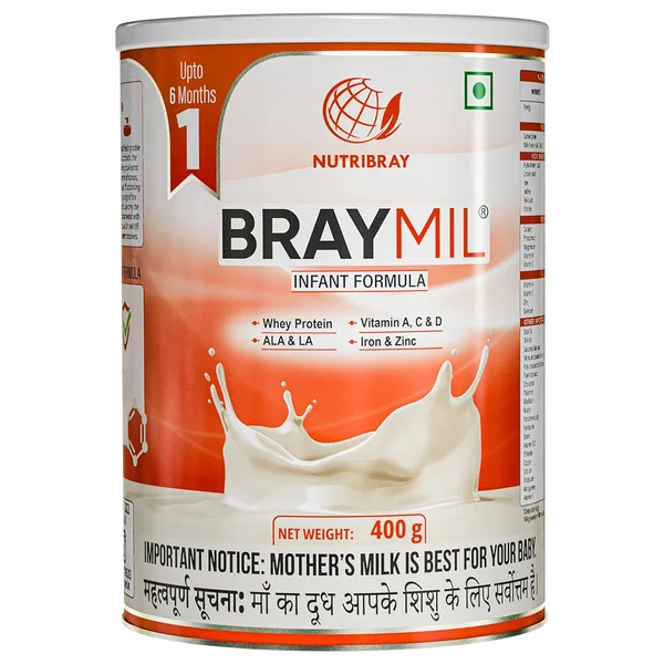 Braymil Infant Formula Stage-1 Powder, 400 gm Tin