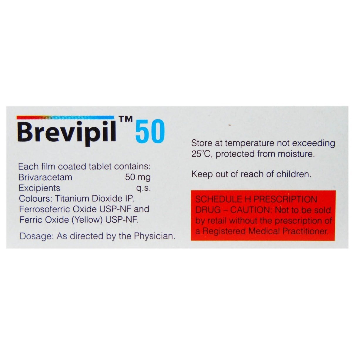 Brevipil 50 Tablet 10's, Pack of 10 TABLETS Brevipil 50 Tablet 10's, Pack of 10 TABLETS