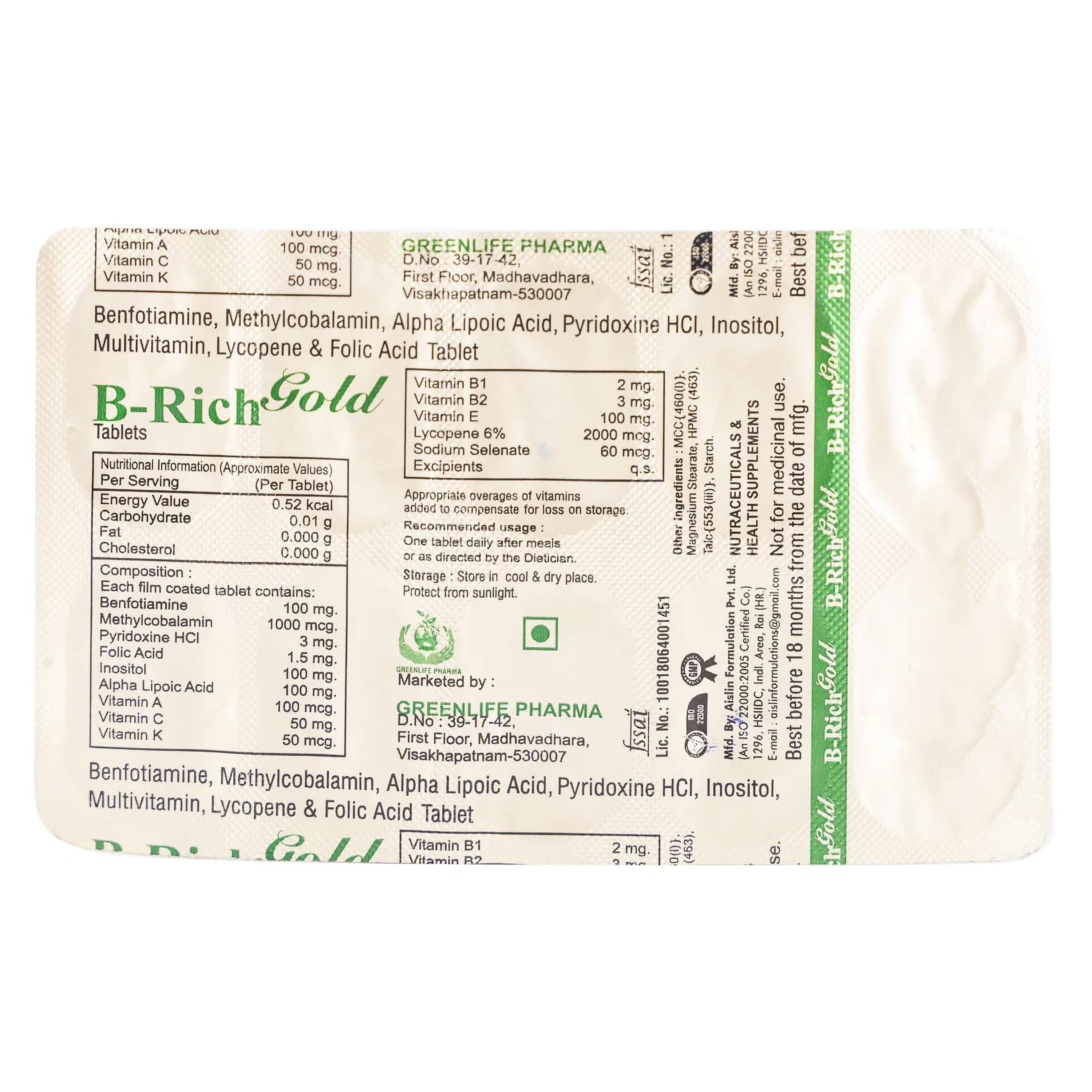 B-Rich Gold Capsule 10's, Pack of 10 B-Rich Gold Capsule 10's, Pack of 10