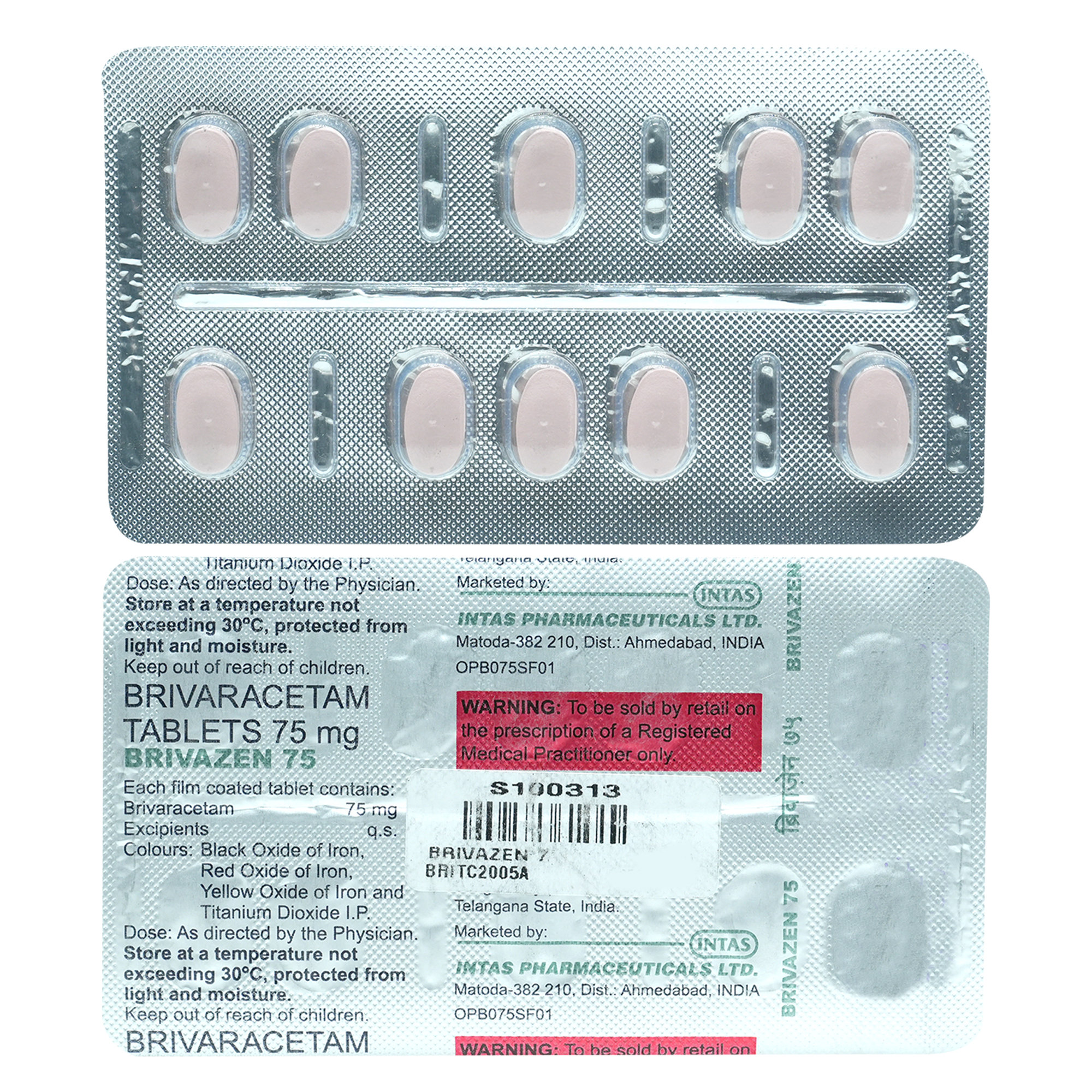 Brivazen 75 Tablet 10's, Pack of 10 TABLETS Brivazen 75 Tablet 10's, Pack of 10 TABLETS