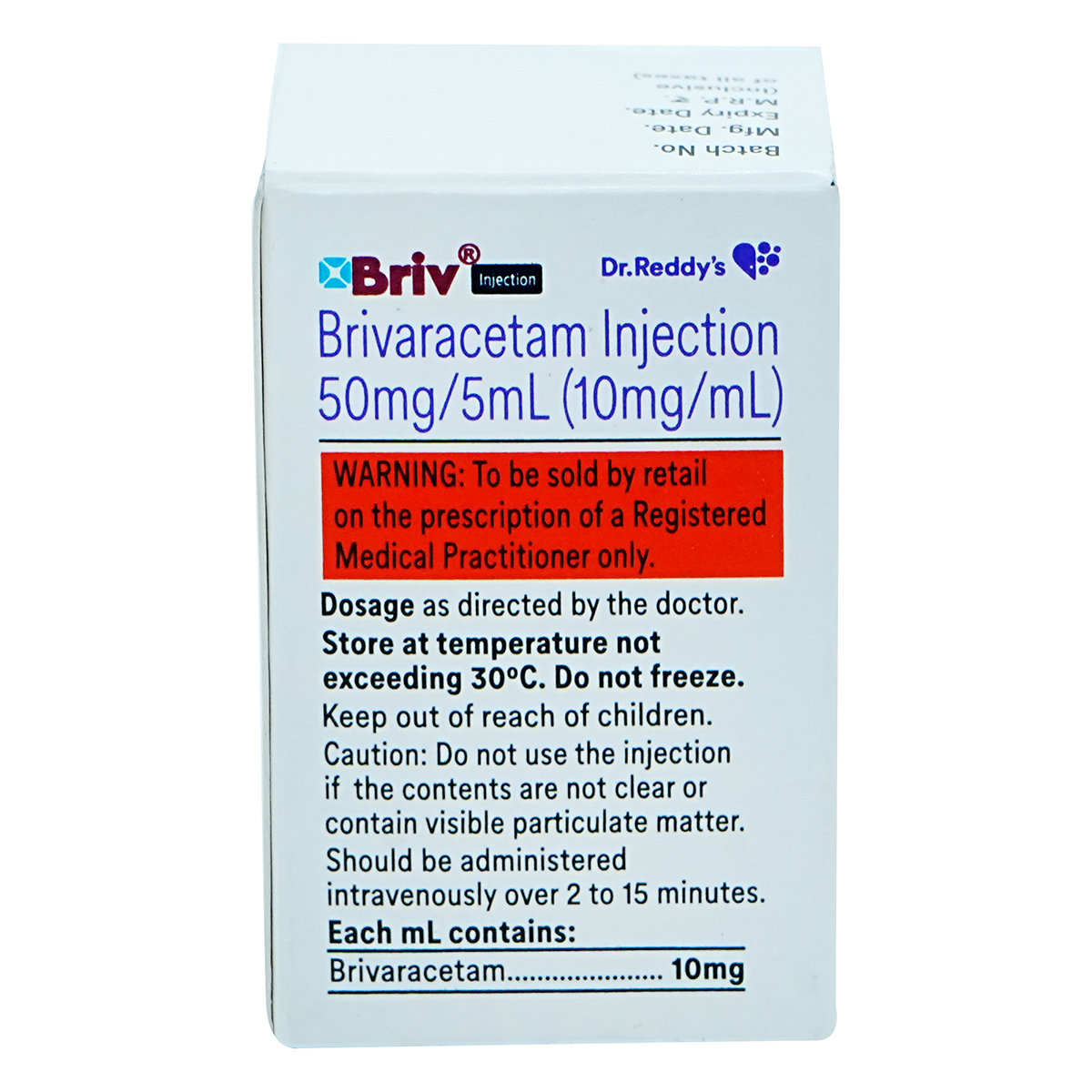 Briv 50 mg Injection 5 ml, Pack of 1 INJECTION Briv 50 mg Injection 5 ml, Pack of 1 INJECTION