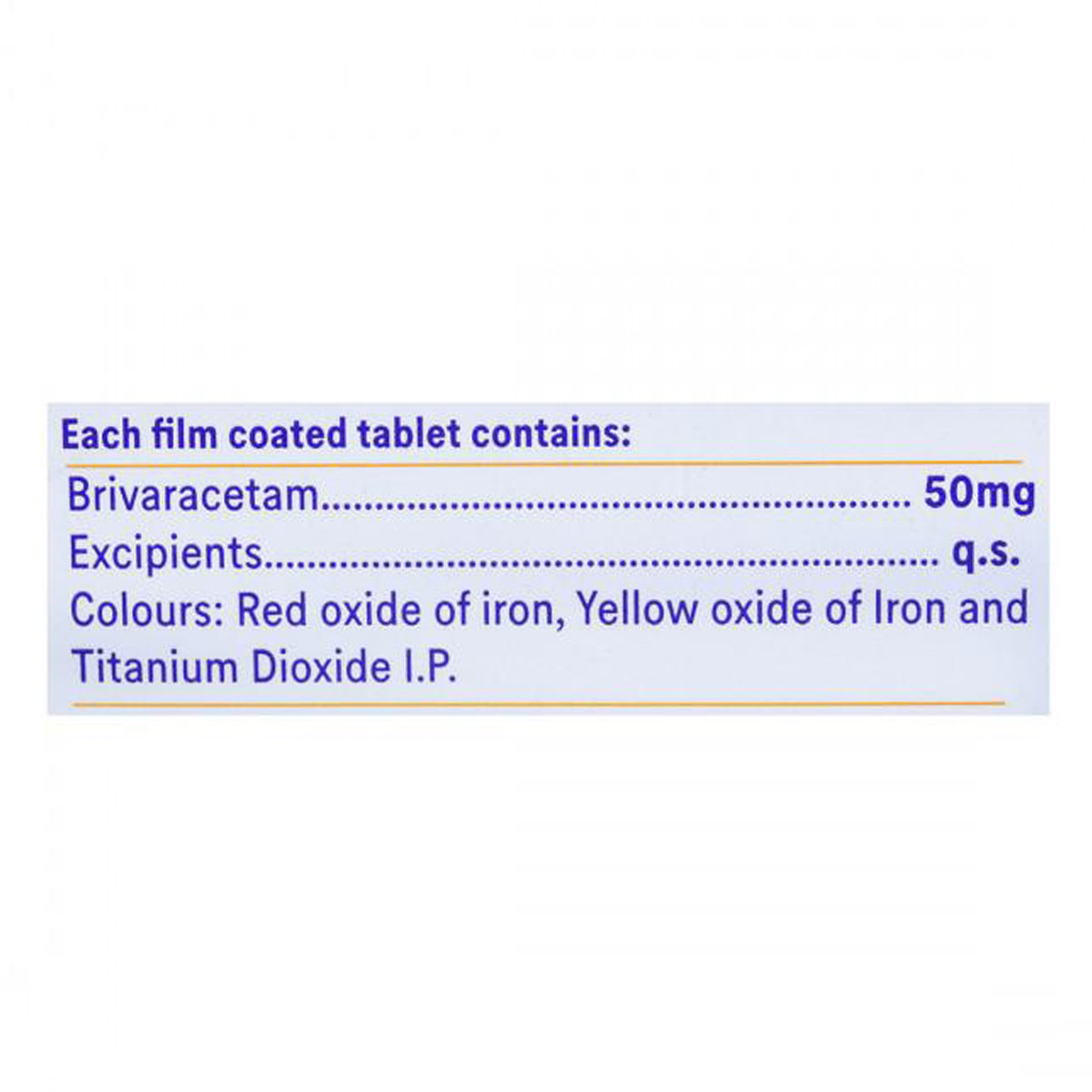 Briv Plus 50 Tablet 10's, Pack of 10 TABLETS Briv Plus 50 Tablet 10's, Pack of 10 TABLETS