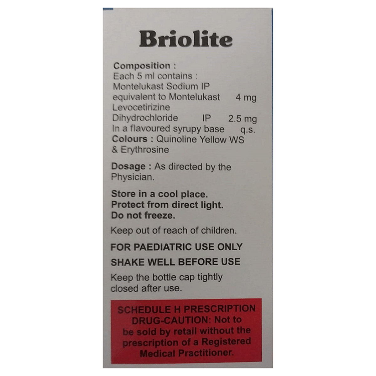 Briolite Syrup 60 ml, Pack of 1 Syrup Briolite Syrup 60 ml, Pack of 1 Syrup