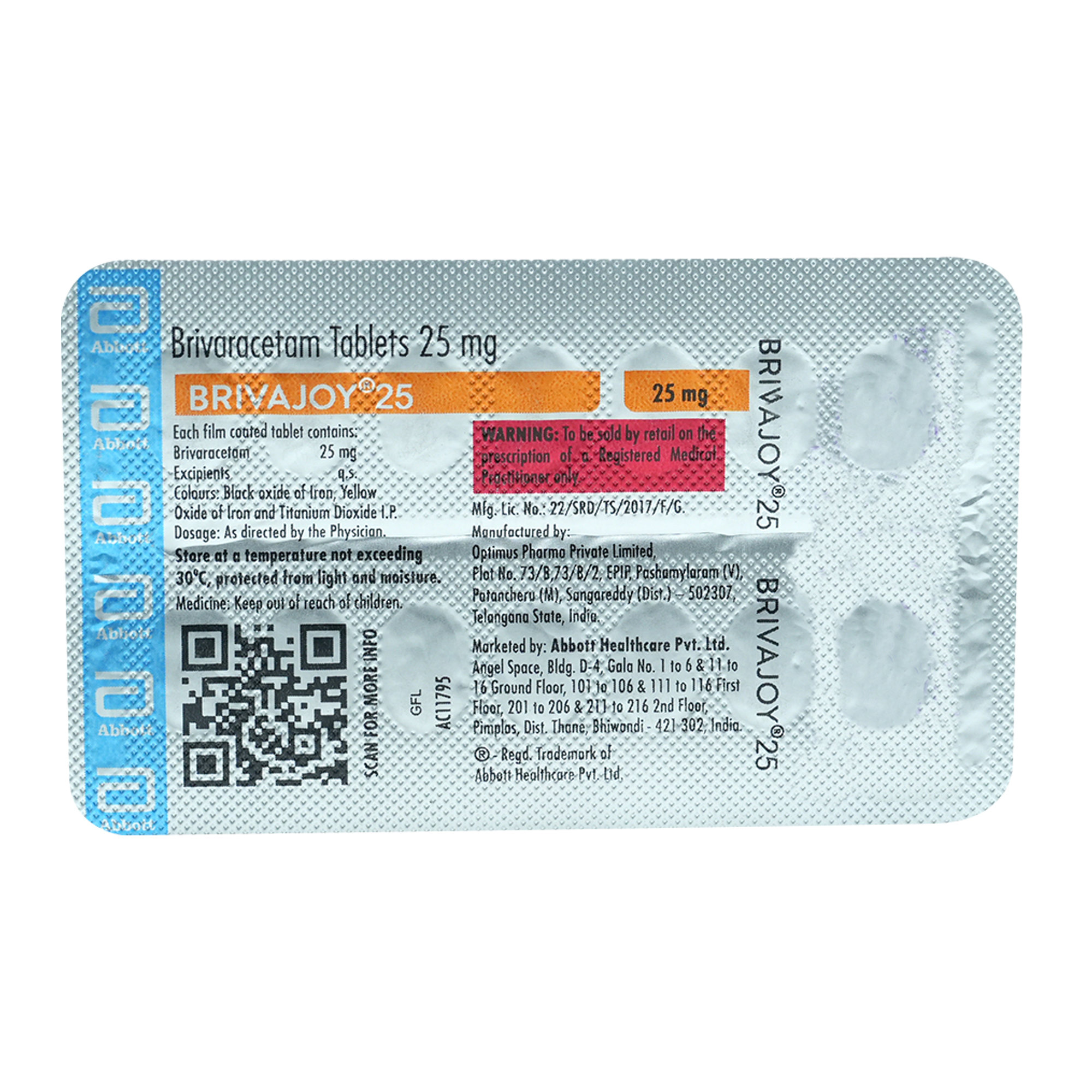 Brivajoy 25 Tablet 14's, Pack of 14 TabletS Brivajoy 25 Tablet 14's, Pack of 14 TabletS