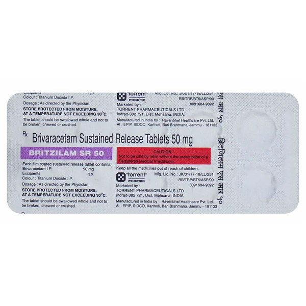 Britzilam SR 50 Tablet 10's