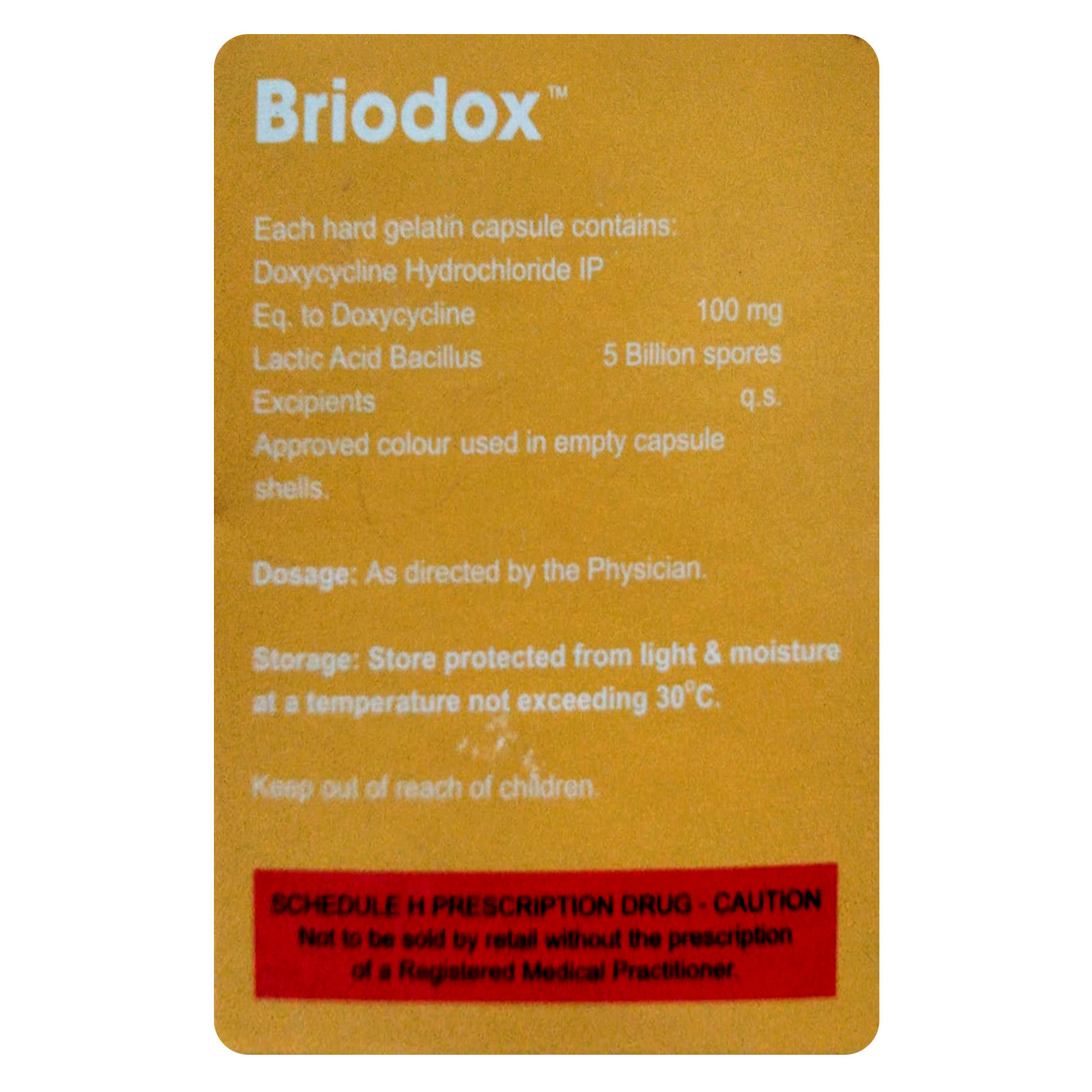 Briodox Capsule 10's, Pack of 10 CAPSULES Briodox Capsule 10's, Pack of 10 CAPSULES