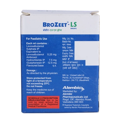 Brozeet-LS Drops 15 ml, Pack of 1 ORAL DROPS