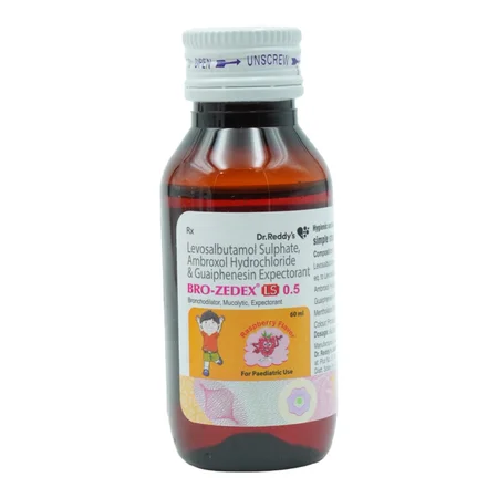 Bro-Zedex LS 0.5 Raspberry Flavour Expectorant 60 ml