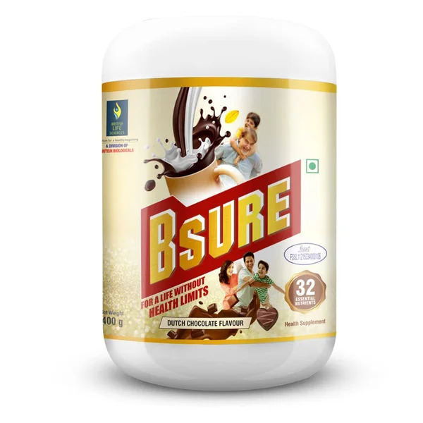 Bsure Sugar Free Dutch Chocolate Powder 400 gm