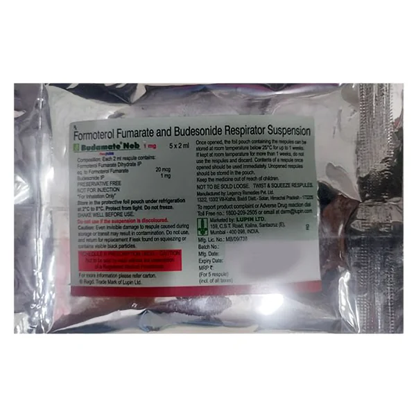 Budamate Neb 1 mg Respules 5 x 2 ml, Pack of 5 RESPULESS