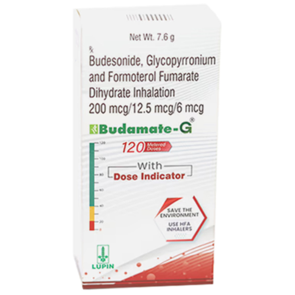 Budamate-G Inhaler With Dose Indicator 120 MDI Budamate-G Inhaler With Dose Indicator 120 MDI