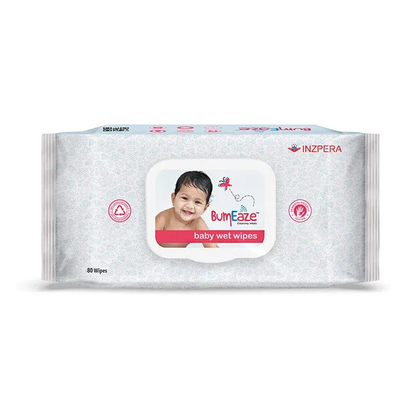 BumEaze Baby Wet Wipes, 80 Count
