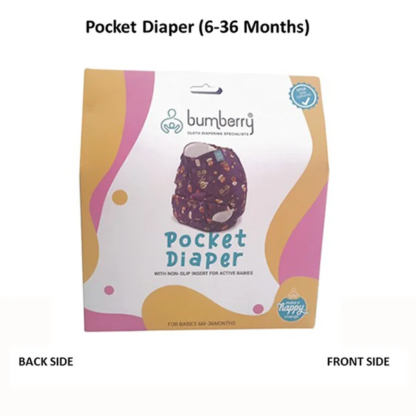 Bumberry Pocket Diaper 6 To 36 Months, 1 Count, Pack of 1