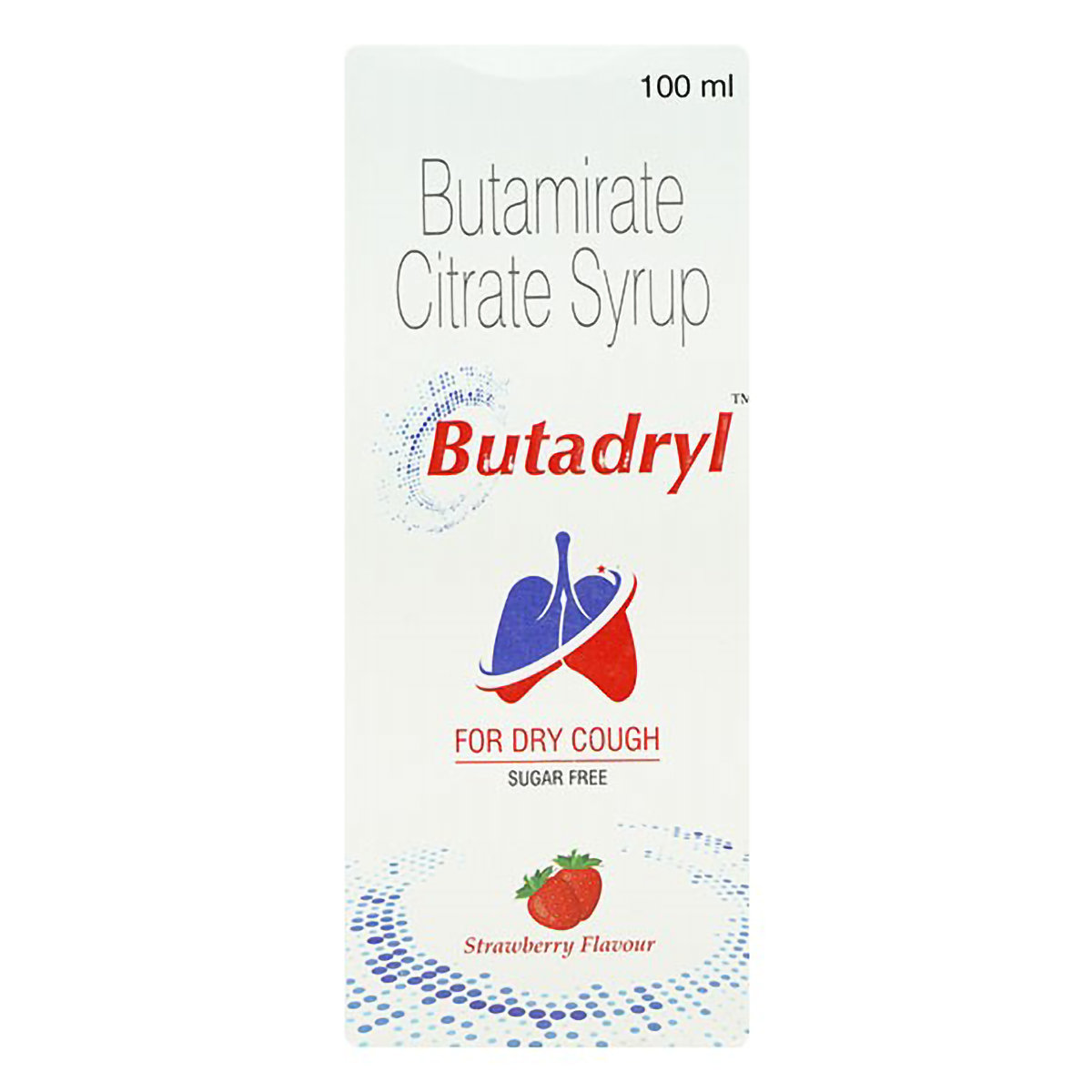 Butadryl 7.5 Sugar Free Strawberry Syrup 100 ml, Pack of 1 SYRUP Butadryl 7.5 Sugar Free Strawberry Syrup 100 ml, Pack of 1 SYRUP