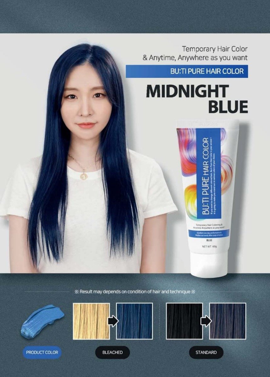 Butipure Midnight Blue Hair Colour, 60 gm, Pack of 1 Butipure Midnight Blue Hair Colour, 60 gm, Pack of 1