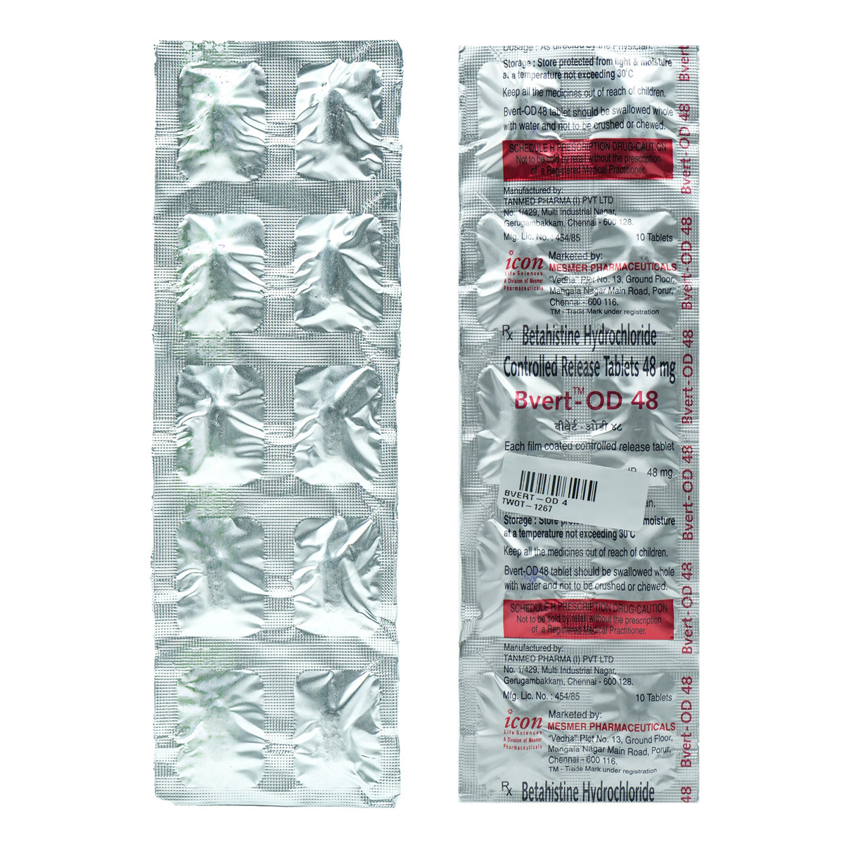 Bvert-OD 48 Tablet 10's, Pack of 10 TABLETS Bvert-OD 48 Tablet 10's, Pack of 10 TABLETS