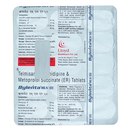 Bylenta MLN 50 Tablet 15's