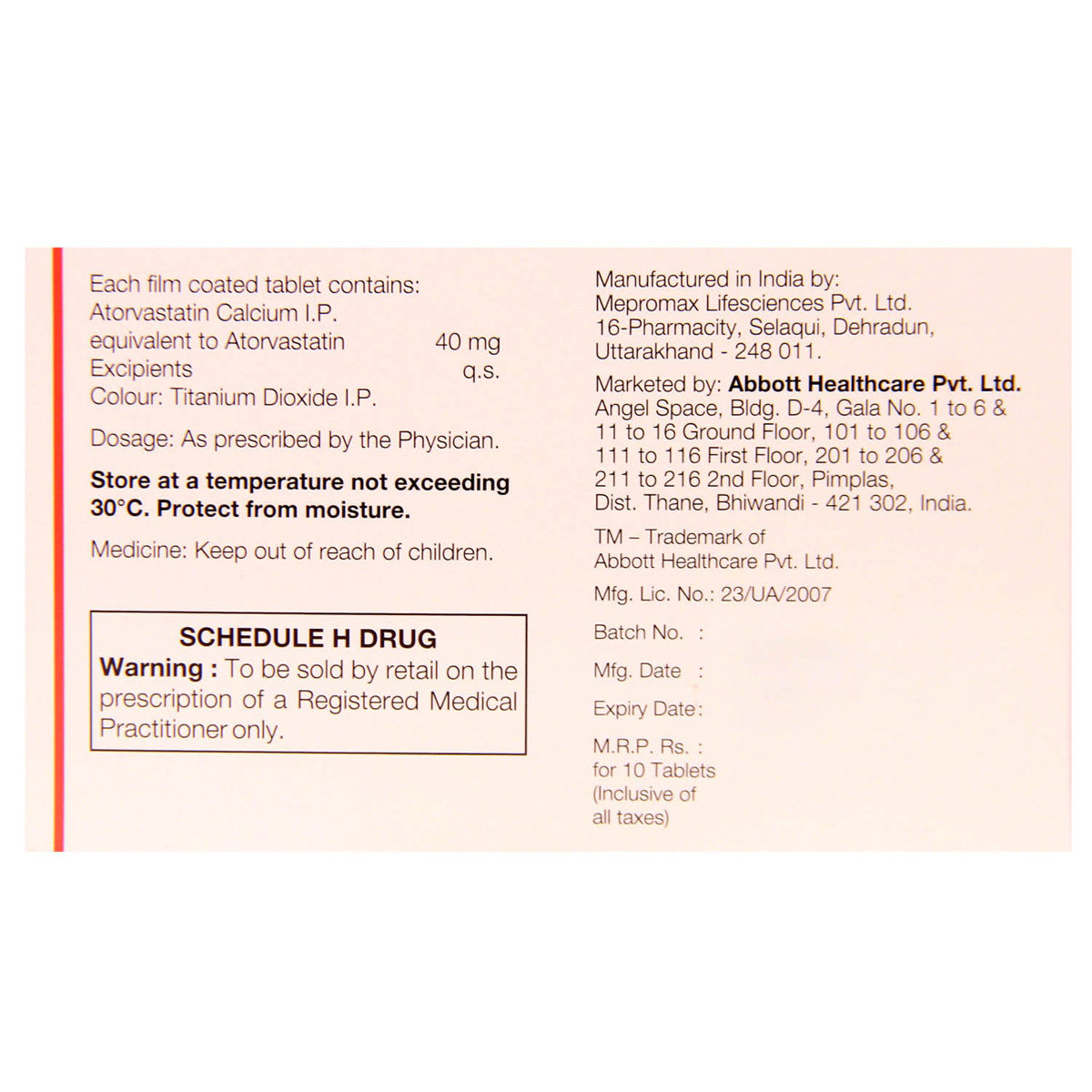 Caat 40 Tablet 10's, Pack of 10 TABLETS Caat 40 Tablet 10's, Pack of 10 TABLETS