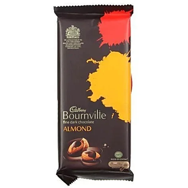 Cadbury Bournville Almond Chocolate, 90 gm, Pack of 1