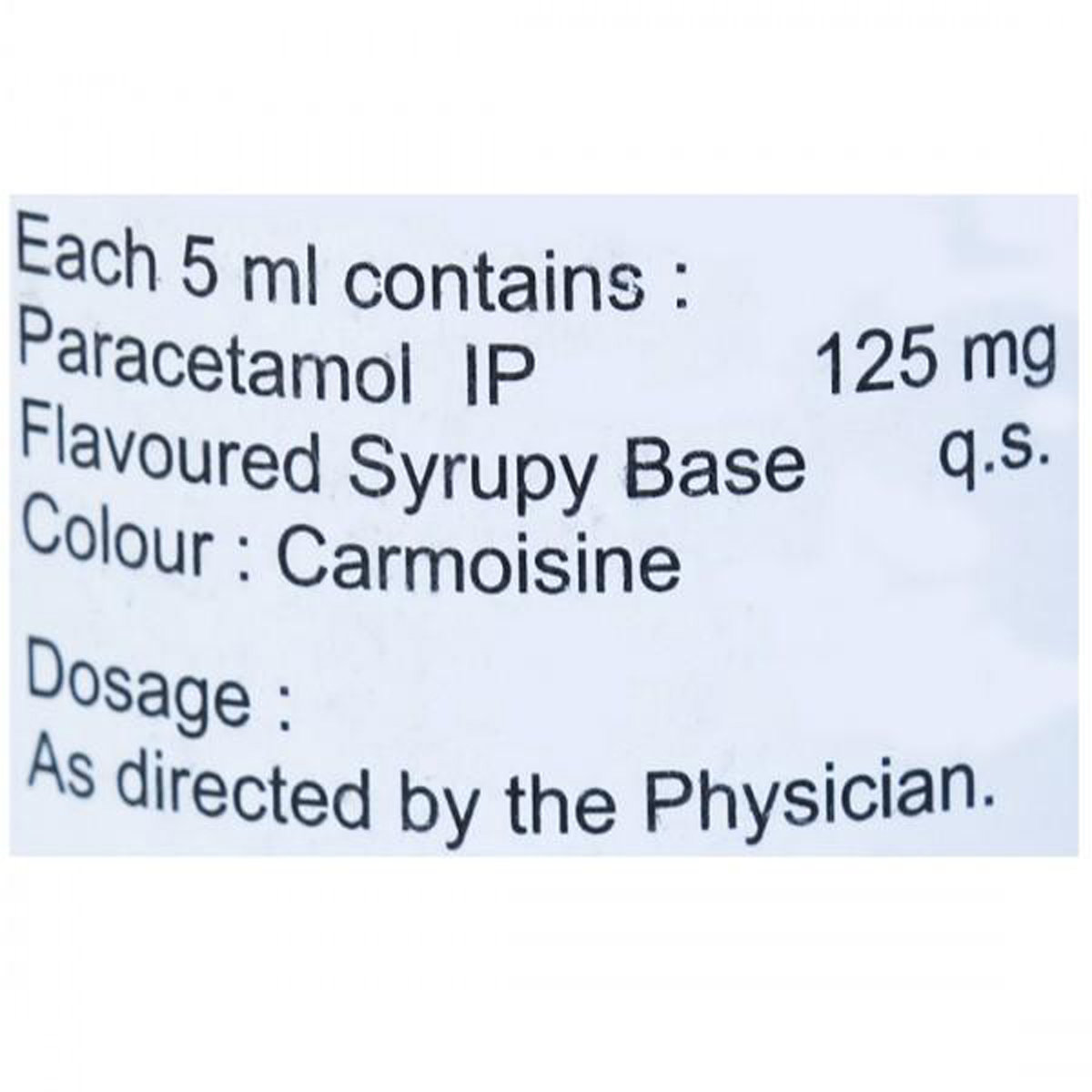 Cadpar 125 mg Raspberry Suspension 60 ml, Pack of 1 SUSPENSION Cadpar 125 mg Raspberry Suspension 60 ml, Pack of 1 SUSPENSION