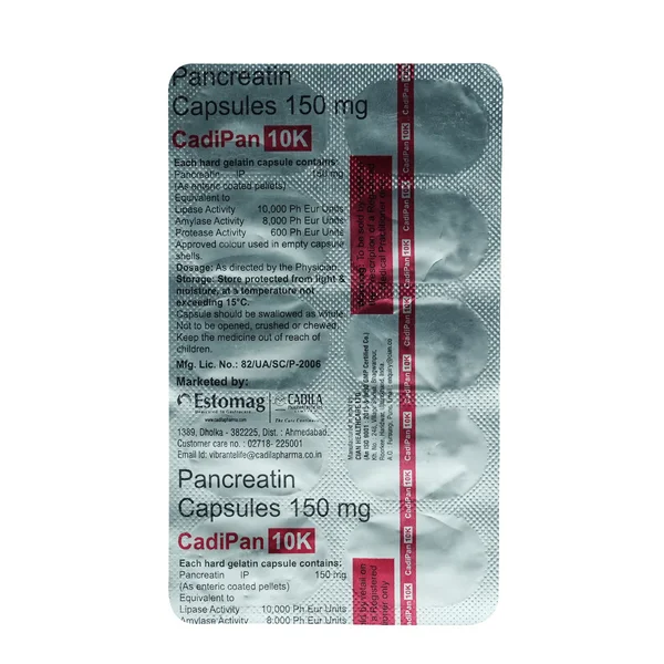 Cadipan 10k 150mg Capsule 10's, Pack of 10 CAPSULES