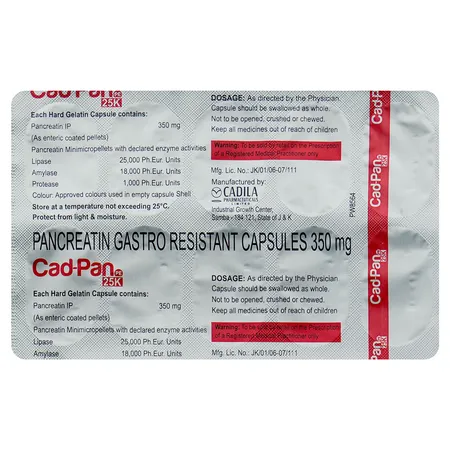 Cad-Pan PE 25K Capsule 10's