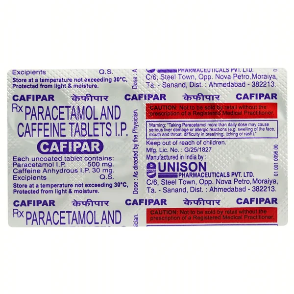 Cafipar Tablet 10's, Pack of 10