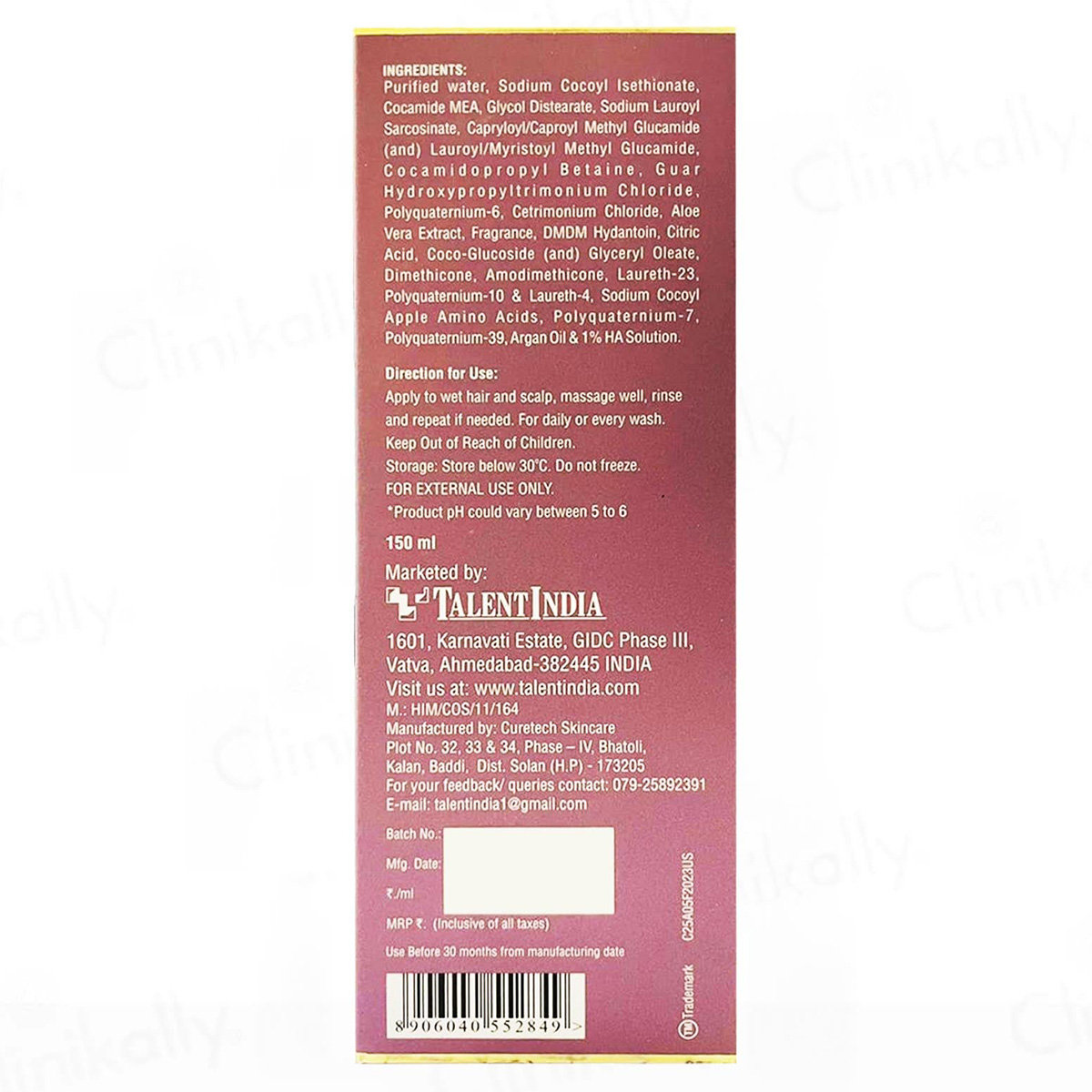 Cafune Clarifying Conditioning Shampoo 150 ml, Pack of 1 Cafune Clarifying Conditioning Shampoo 150 ml, Pack of 1