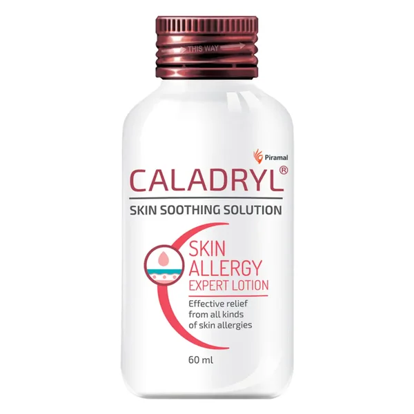 Caladryl Skin Allergy Expert Lotion 60 ml | Relieves All Kind Of Skin Allergies, Rashes, Insect Bites, Sunburns, Prickly Heat, Minor Skin Irritation, Pack of 1