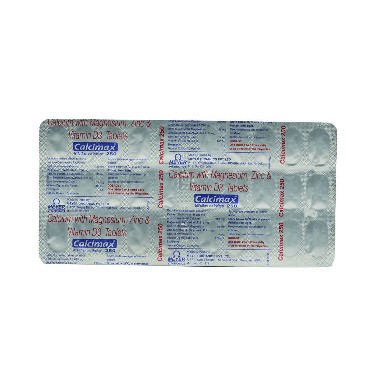 Calcimax 250 Tablet 30's, Pack of 30 TabletS Calcimax 250 Tablet 30's, Pack of 30 TabletS