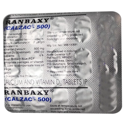 Calzac-500 Tablet 15's, Pack of 15 IndiaS