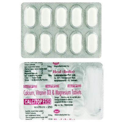 Calcitop 250 Tablet 10's, Pack of 10 IndiaS