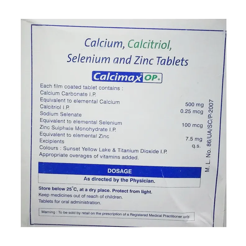 Buy Calcimax OP Plus Tablet online | Uses, Side Effects, Price and ...