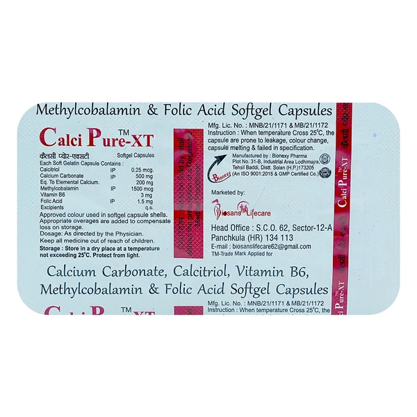 Calcipure XT Tablet 10's, Pack of 10 TabletS