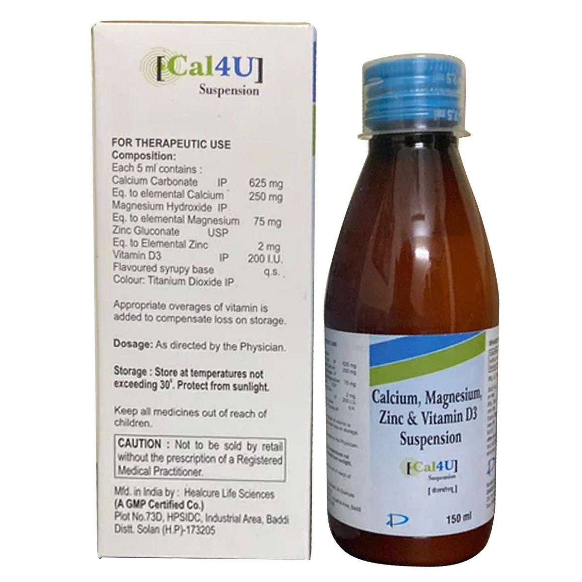 Cal4U Suspension 150 ml, Pack of 1 Cal4U Suspension 150 ml, Pack of 1