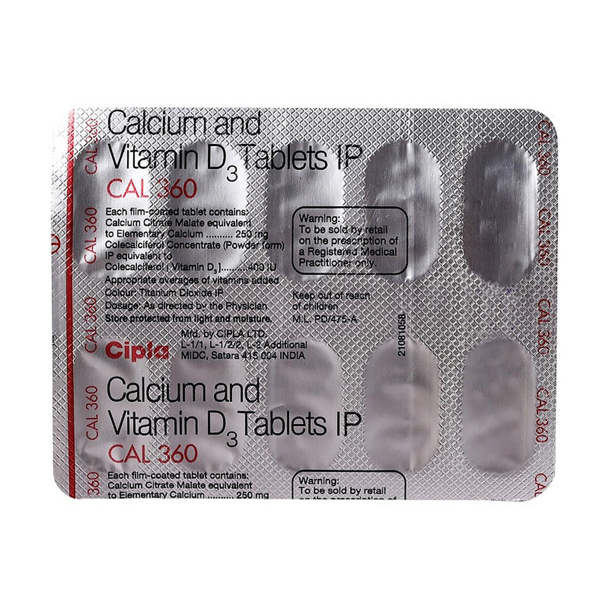 Cal 360 Tablet 10's, Pack of 10 Cal 360 Tablet 10's, Pack of 10