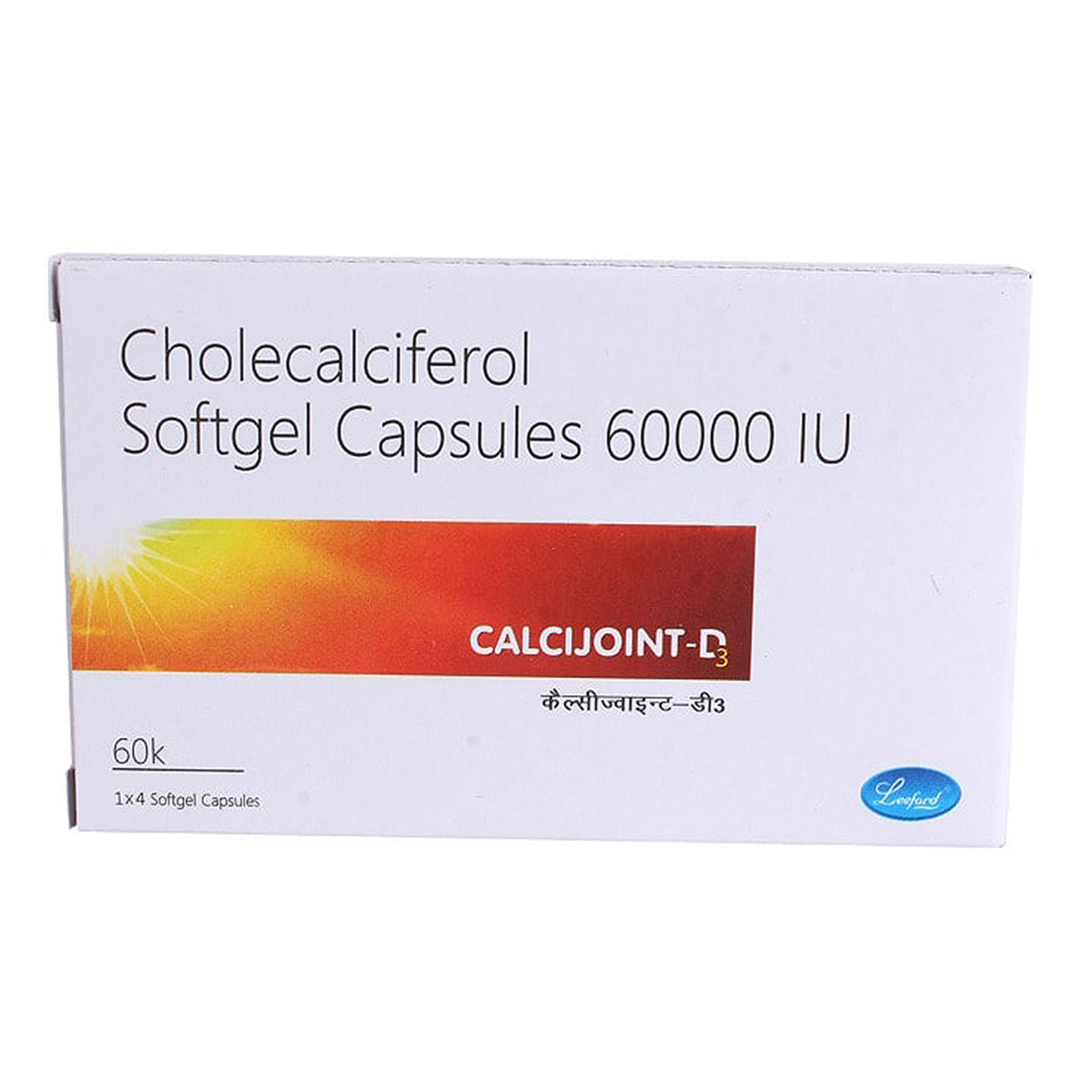 Calcijoint D3 60K Softgel Capsule 4's, Pack of 4 Calcijoint D3 60K Softgel Capsule 4's, Pack of 4