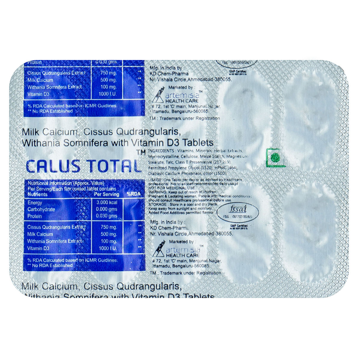 Buy Calus Total Tablet 10's Online