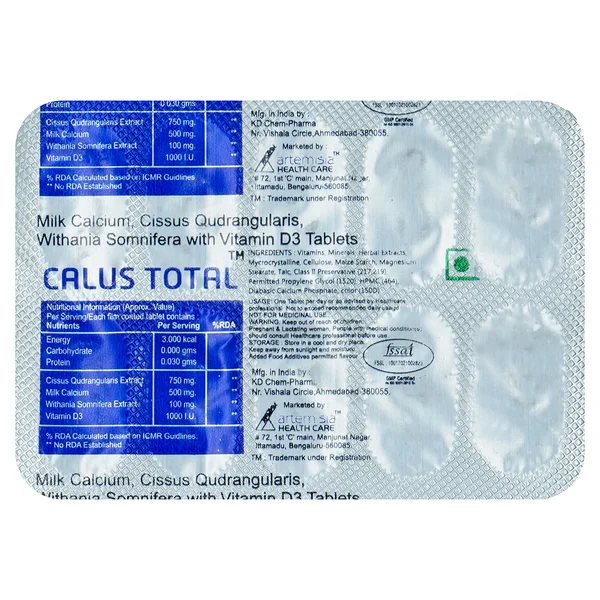 Calus Total Tablet 10's, Pack of 10 TabletS