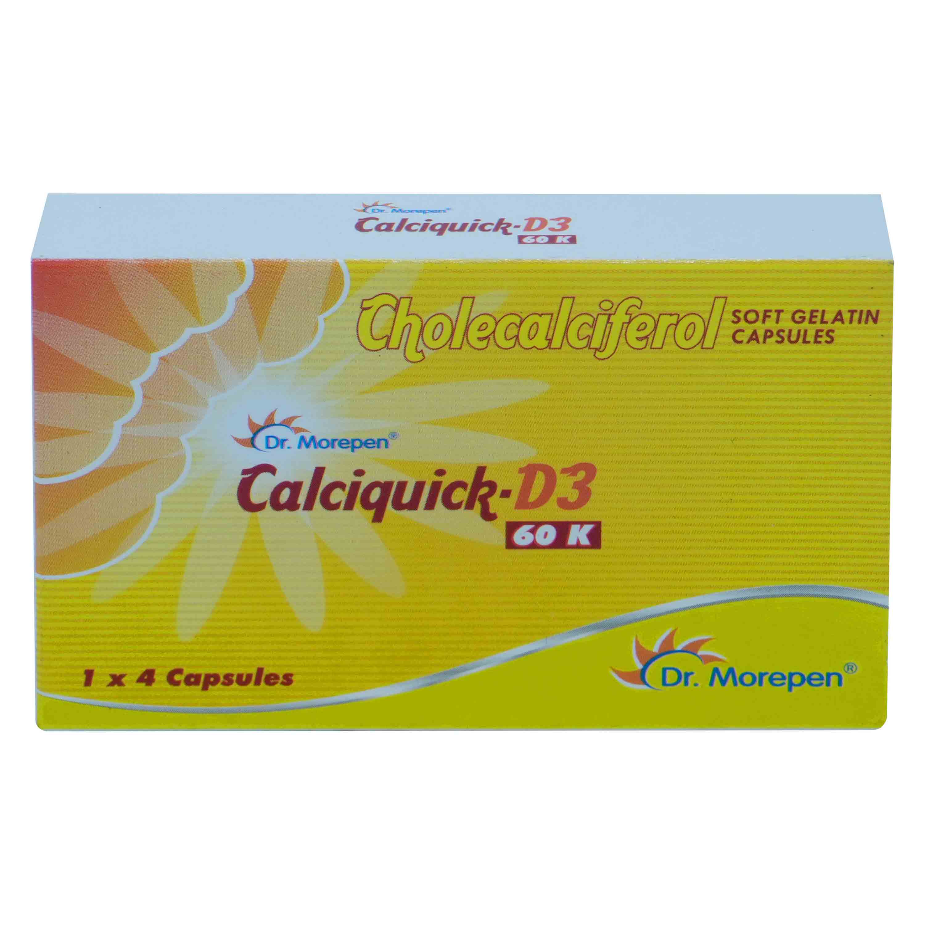 Calciquick-D3 60K Tablet 4's, Pack of 4 Calciquick-D3 60K Tablet 4's, Pack of 4