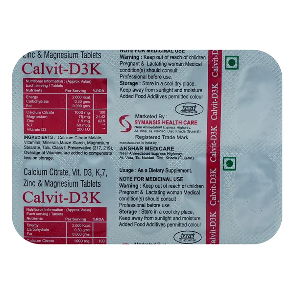 Calvit D3K Tablet 10'S